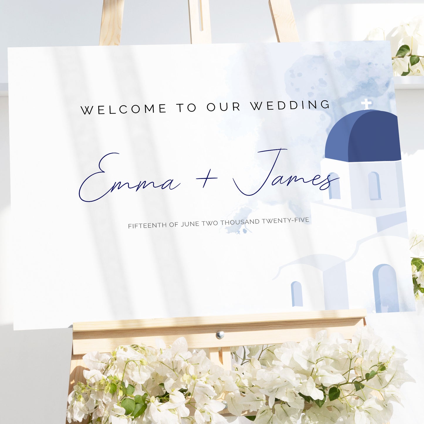 Santorini Wedding Editable Bundle