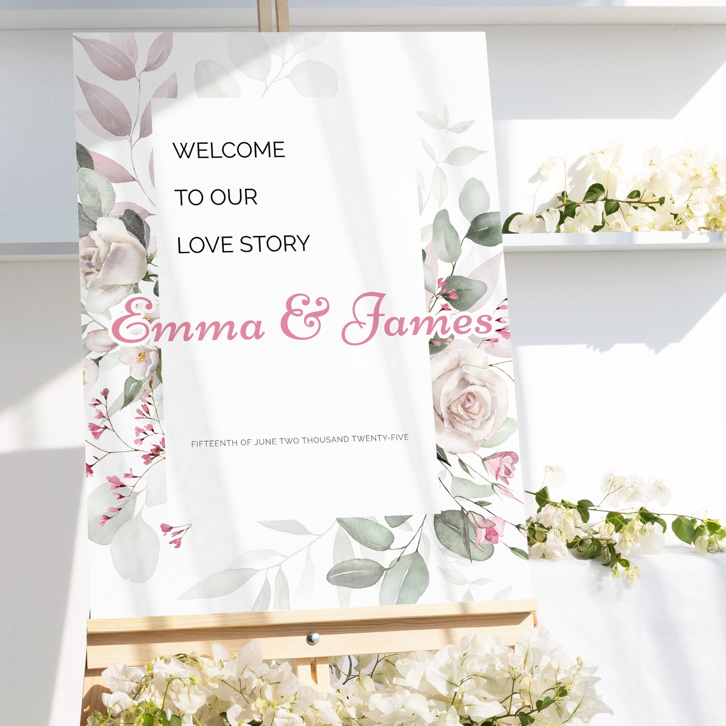 Eternal Bloom Wedding Editable Bundle