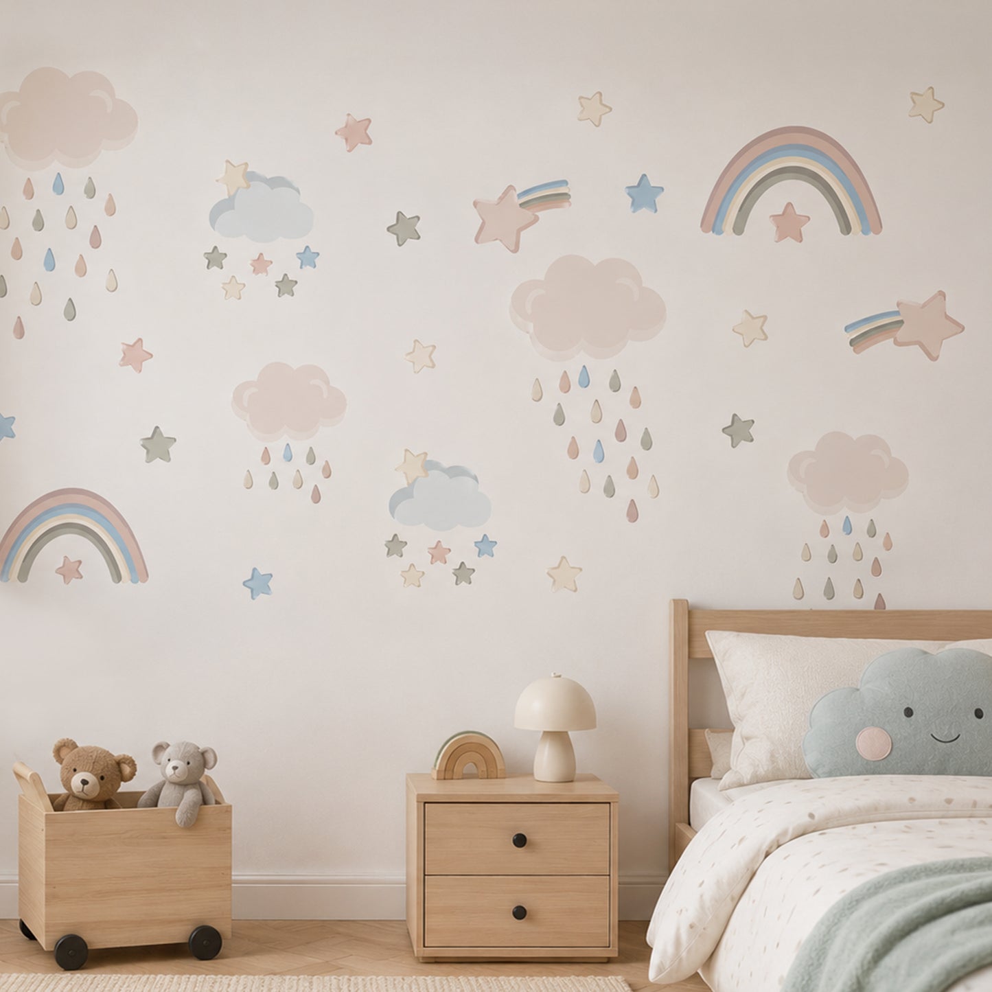 Removable Fabric Wall Stickers for Children's Rooms - Let's Make aesthetic Clouds!