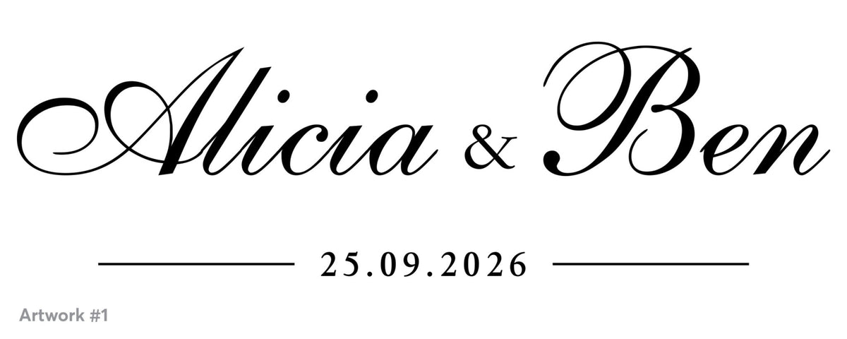 Personalised Vinyl Cut Names Dance Floor Decal