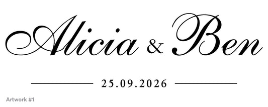 Personalised Vinyl Cut Names Dance Floor Decal