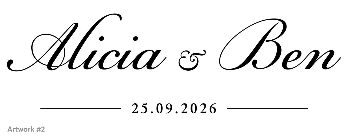 Personalised Vinyl Cut Names Dance Floor Decal