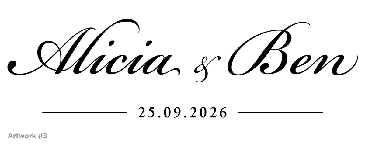 Personalised Vinyl Cut Names Dance Floor Decal