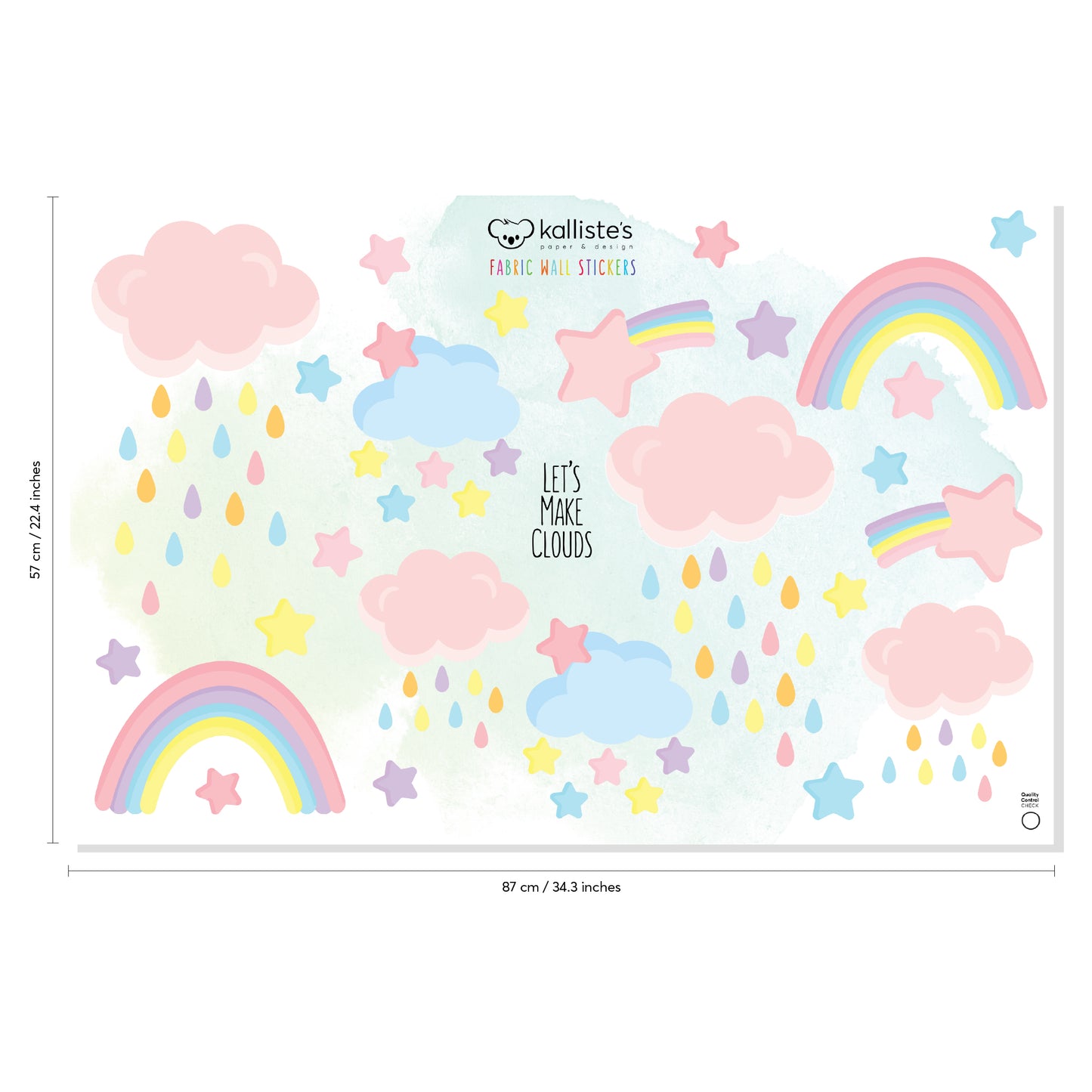 Removable Fabric Wall Stickers for Children's Rooms - Let's Make Pink Clouds!