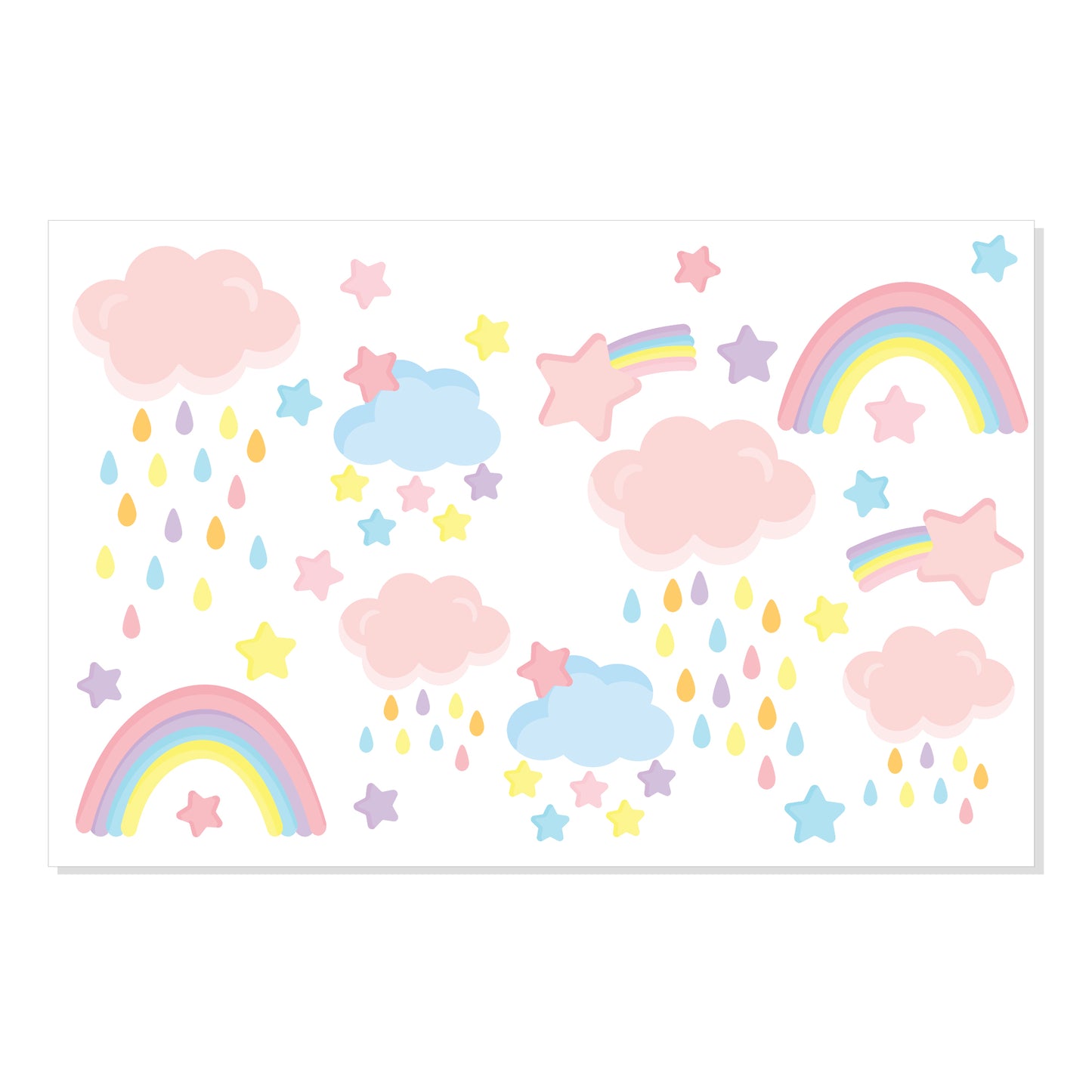 Removable Fabric Wall Stickers for Children's Rooms - Let's Make Pink Clouds!