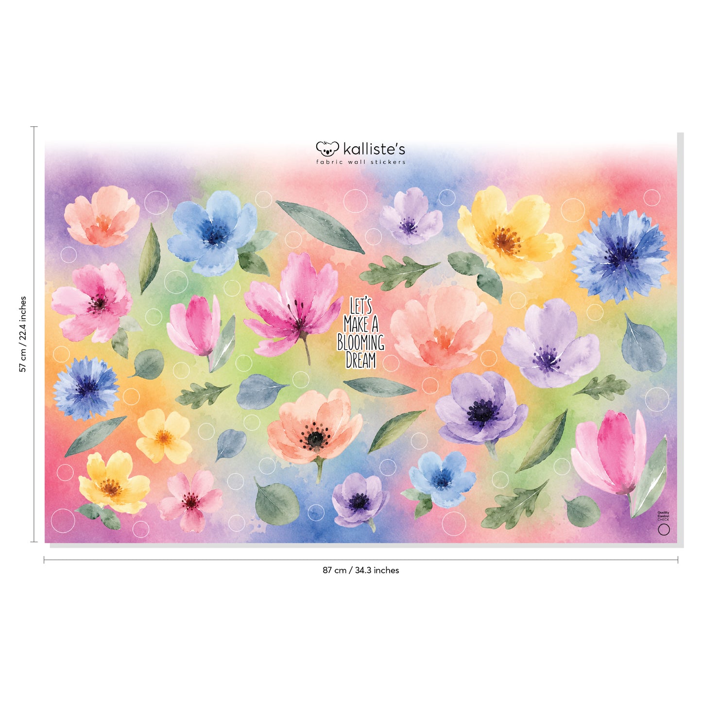 Removable Fabric Wall Stickers for Children's Rooms - Let's Make A Blooming Dream!