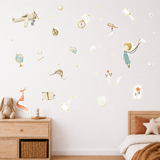 Removable Fabric Wall Stickers for Children's Rooms - Let's Make An Adventure!