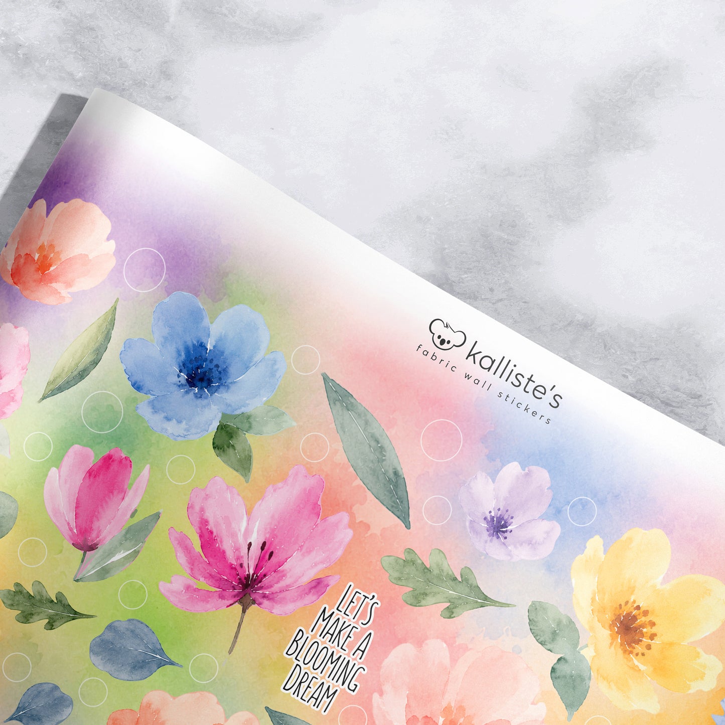 Removable Fabric Wall Stickers for Children's Rooms - Let's Make A Blooming Dream!