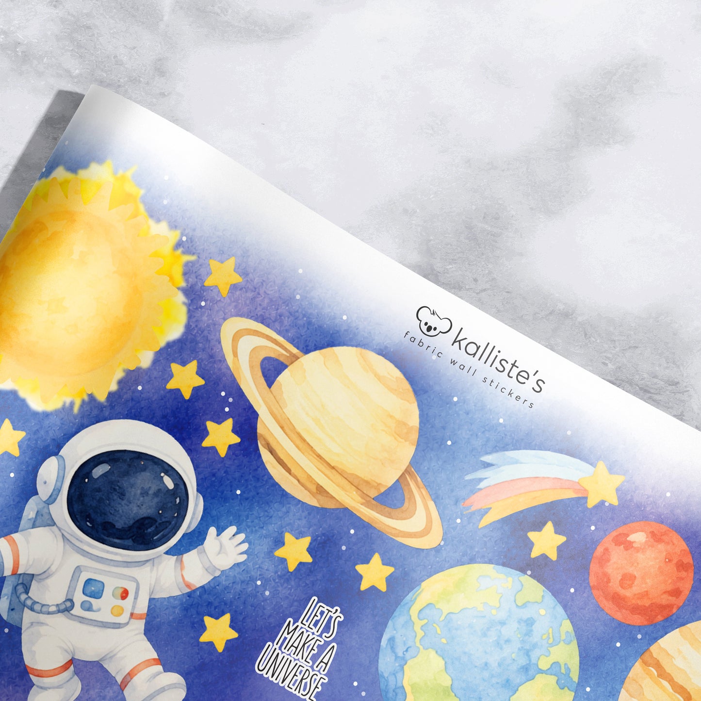 Removable Fabric Wall Stickers for Children's Rooms - Let's Make A Universe!