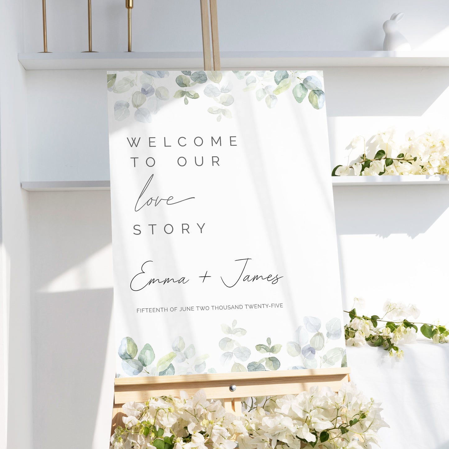 Eucalyptus Wedding Editable Bundle
